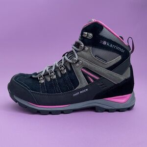 Karrimor Hot Rock Mid 3 Ladies Hiking Boot Size 7.5 in Black/Pink/Grey
